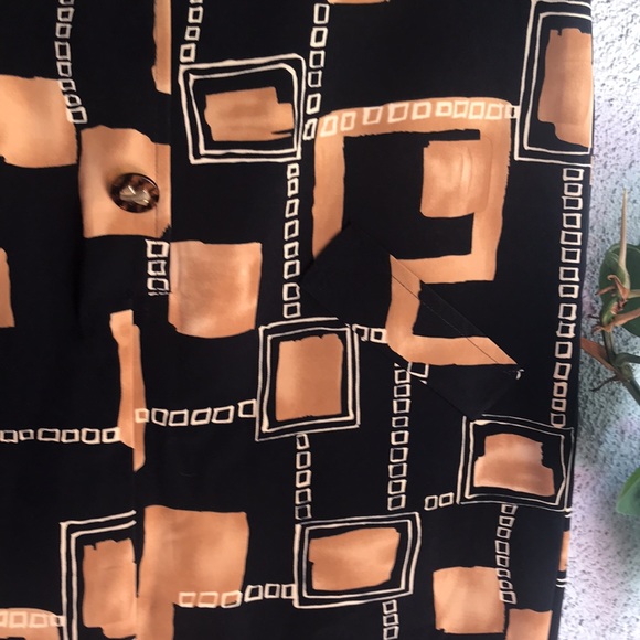 VINTAGE 80’s Abstract Print Shift Dress Size 14 - Picture 2 of 5